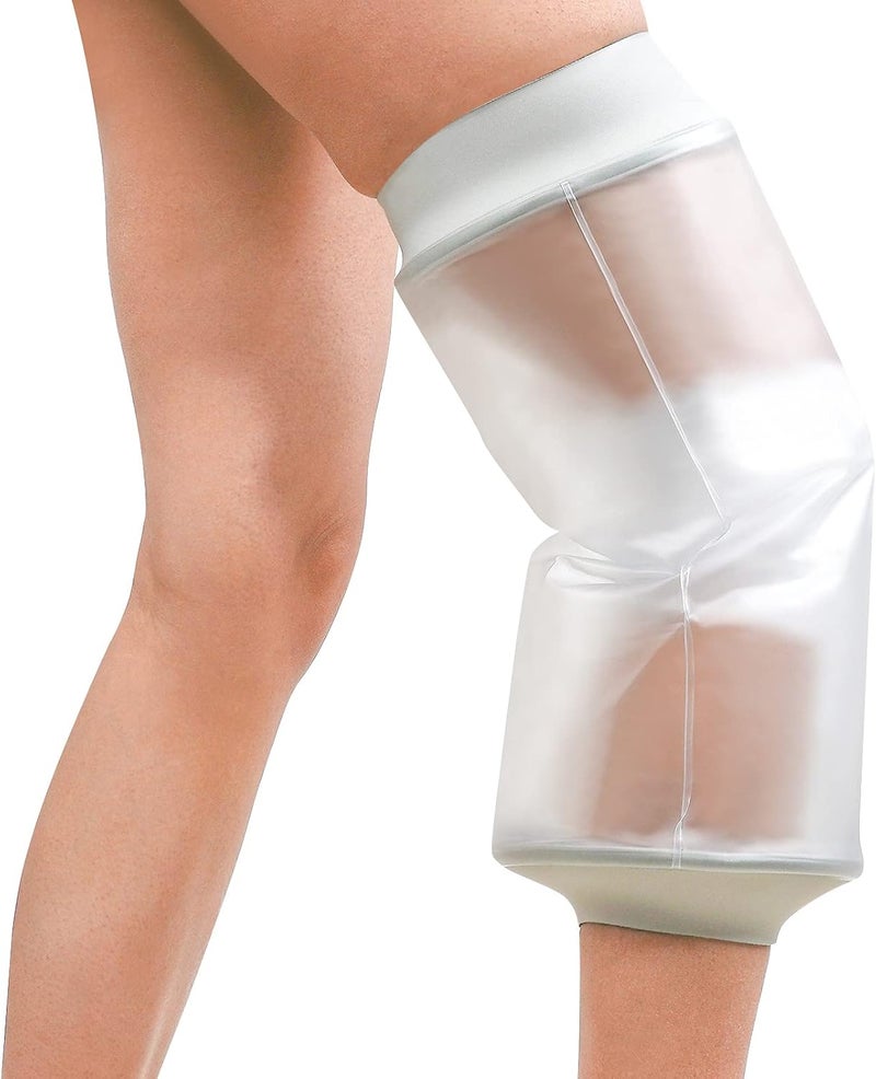 Qinaoco Waterproof Knee Cast Cover for Shower, Knee Shower Cover post surgery, Knee Surgery Shower Cover, Knee Wound Covers for Showering, Acl Surgery Recovery Must Haves - Image 1